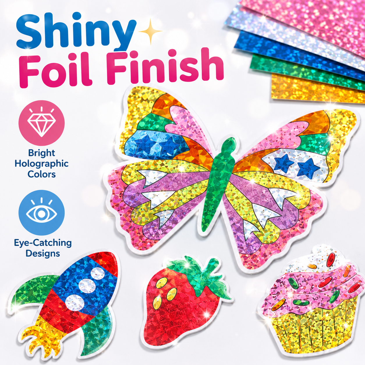 Foil Arts and Crafts, No Mess Art for Kids, Fun Craft Kits & Supplies, DIY Creative Activities, Travel Toys Gifts for Girls & Boys Ages 4 5 6 7 8 9+