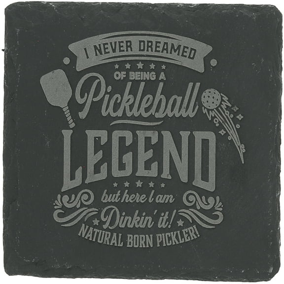 Pavilion Gift Company - Pickleball - 4" Slate Coaster