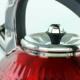 MegaChef 3 Liter Stovetop Whistling Kettle in Red