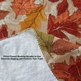 thumbnail image 2 of Newbridge Thanksgiving Leaves are Falling Rectangle Vinyl Tablecloth with Flannel Backing, 60 x 84 Inch, Autumn and Fall Season Contemporary Leaf Print Waterproof Dining Table Cover, 2 of 7