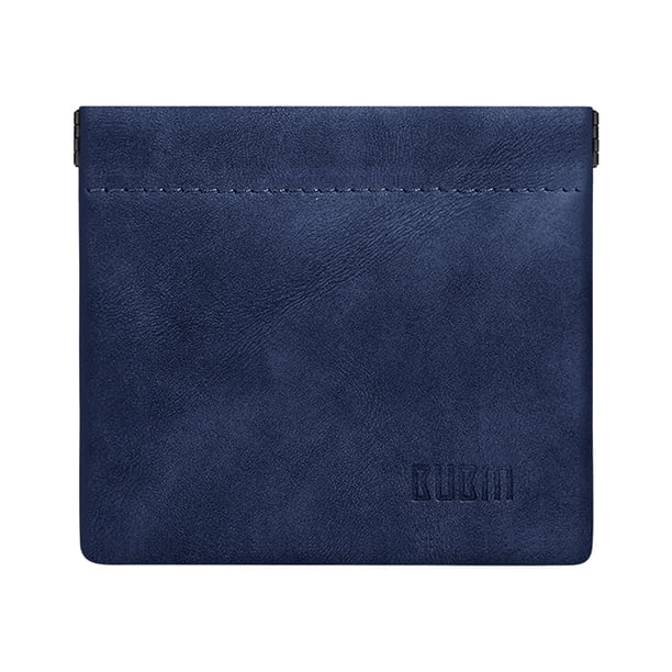 Seitruly Bolsa para auriculares, organizador de cables USB portátil multifuncional, bolsas de almacenamiento, bolsa de transporte para Cables de audio/vídeo Azul oscuro L
