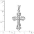 thumbnail image 4 of 14K White Gold Polished D/C Fancy Cross Pendant (31.63 X 17.19) Made In United States k6270, 4 of 6