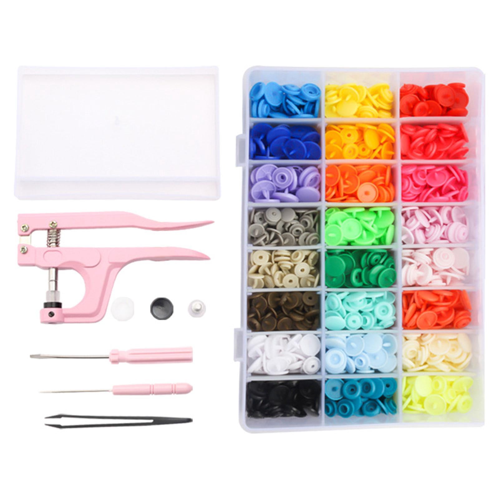 Snap Buttons Set Snap Button Snap Fasteners Tool with Snap Pliers Resin Snaps Press Studs for Jackets Crafting Clothing Sewing