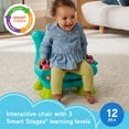 thumbnail image 3 of Fisher-Price Laugh & Learn Smart Stages Chair Electronic Learning Toy for Toddlers, Teal, 3 of 7