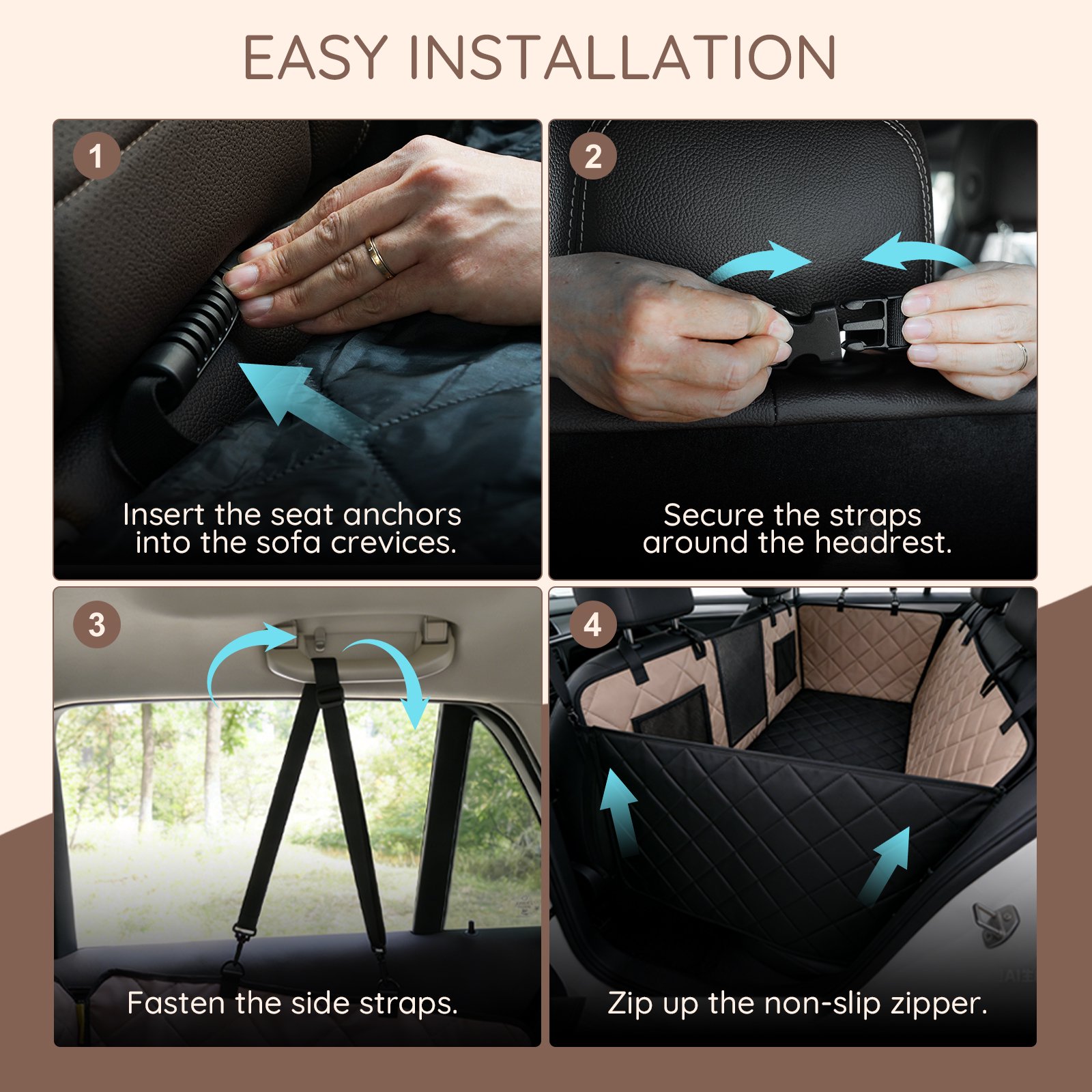 Bella & Pal Back Seat Extender for Dogs, Supports 420 lbs photo 7