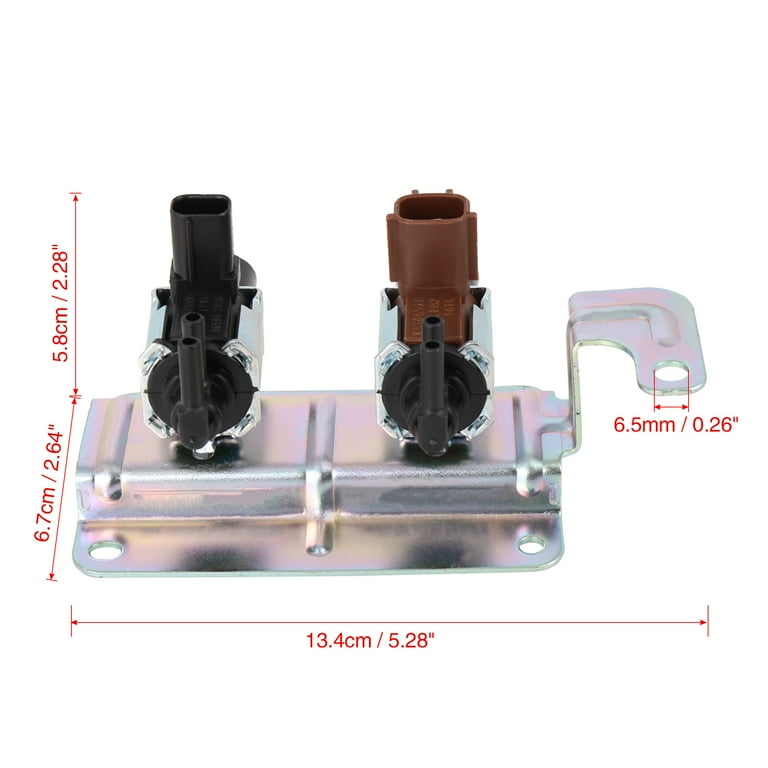LF82-18-740 4 Pins Vacuum Solenoid Valve Silver Tone Fit for Mazda