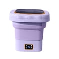 thumbnail image 4 of Lavadora portátil plegable, lavadora de cubeta pequeña, alta potencia, fácil de , lavadora pequeña compacta para RV, apartamento, camping, Tapa transparente violeta 9L BLESIY Lavadora portátil, 4 of 8