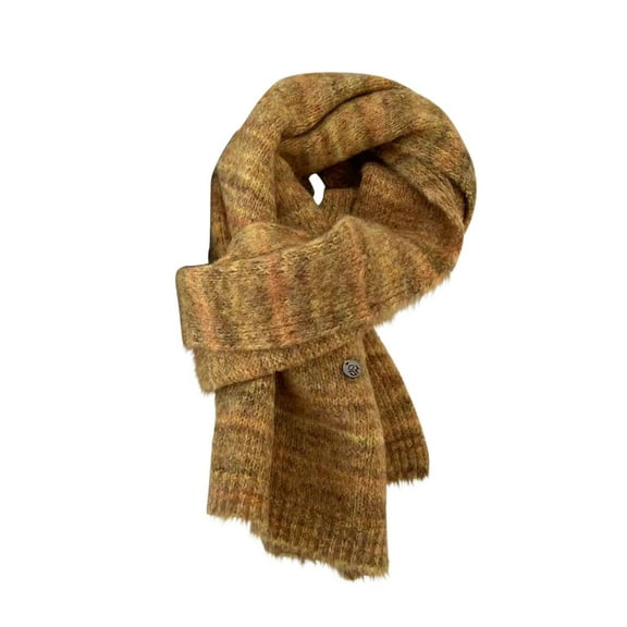 ZQUUVOU Women's Trendy Soft Scarf Chunky Knit Scarf Oversized Fall Winter Wrap Cozy Thick Yarn Weave Layering Yellow