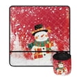 thumbnail image 2 of HELLHERO Beautiful & Practical Fusion Sewing Machine Pad Foldable Polyester Fabric Waterproof Christmas Snowmen and Music for Woman Gifts Travelling, Christmas, 2 of 5