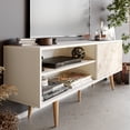 thumbnail image 3 of Pi 63" Modern Wood TV Stand for 72" TVs, White Veneer, 3 of 5