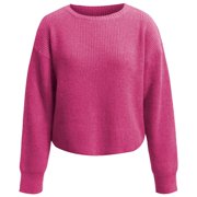 Wdgfv Breathable Women's Pullover Cropped Loose Knit Pullover Sweater Long Sleeve Soft Comfortable Casual Fall Winter