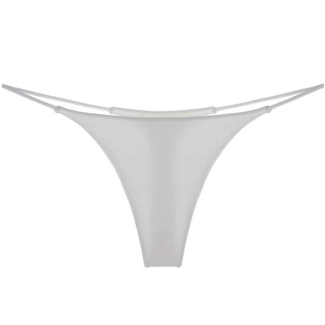 Bikini de cintura baja con doble tirante y sin costuras, ropa interior sexy de mujer con forma de T