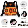 thumbnail image 4 of Abstract Orange Brown Circles Pattern Small Backpack Cute Mini Backpacks For Woman Lightweight Daypacks, 4 of 8
