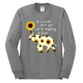 thumbnail image 2 of In A World Where You Can Be Anything Be Kind Inspirational/Christian Mens Long Sleeve Shirt, Heather Grey, Medium, 2 of 3