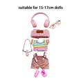 thumbnail image 2 of Lolynie Handmade Doll Clothes - Compatible With 5.91-6.7Inch (15-17Cm) Dolls As Accessories Only, Doll Overalls Outfit With Hat & Accessories, For 17Cm Doll (Pink), 2 of 3