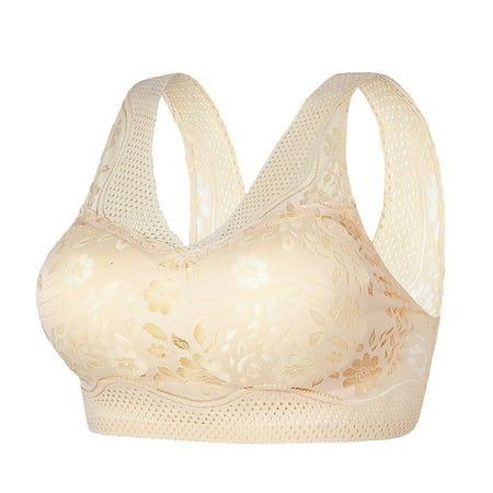 

Sebtyili Women s Summer Ice Silk Seamless Beauty Back Bra Gathers Together without Steel Ring Wipe Bra Lace Underwear Women s Chest Wrap Sports Vest