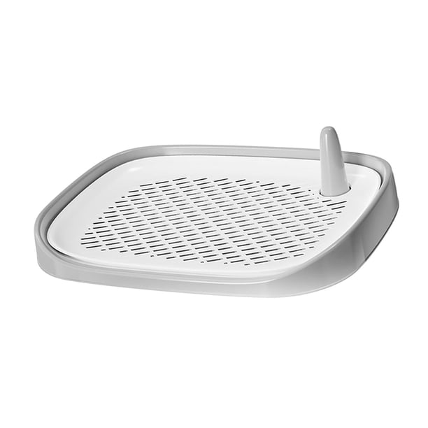 Bandeja de orinal para perros, suministros para mascotas, fácil de limpiar, de malla, para entrenamiento de perros, almohadilla para orinar cachorros. Gris claro