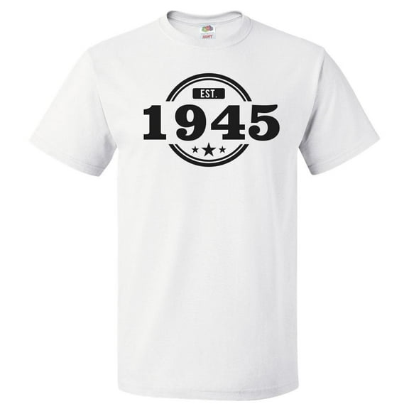 81st Birthday Gift For 81 Year Old Established 1945 T Shirt