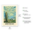 thumbnail image 2 of Brittany (Bretagne) - Northwest France - French National Railways (SNCF) - Vintage Railroad Travel Poster by Abel c.1947 - Master Art Print (Unframed) 9in x 12in, 2 of 4