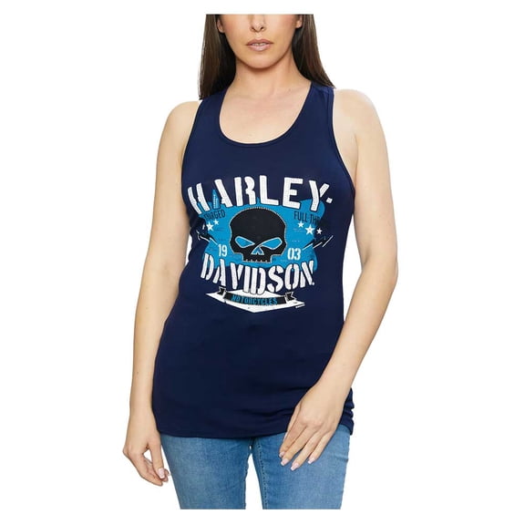 Harley-Davidson Women's Charged Willie G Scoop Neck Sleeveless Tank Top (1X), Harley Davidson