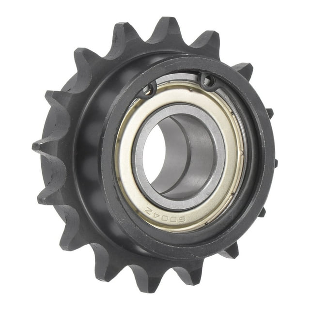 Unique Bargains Pignon Tambour, Alésage de 20 mm, Pas de 1/2 Pieds, 16 Dents, Acier au Carbone avec 2 Roulements à Insert