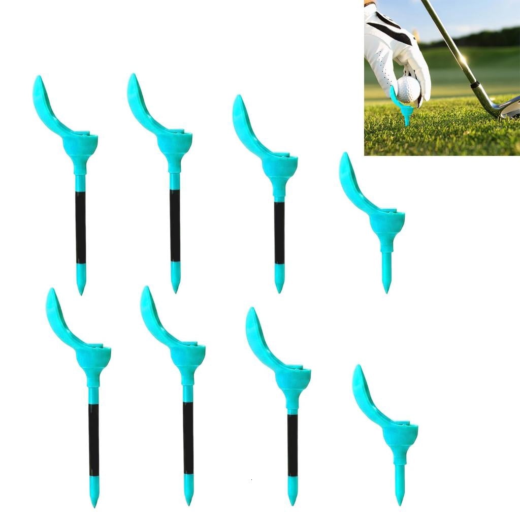 Yihuala 8Pcs/pack Golfs Tees for Driver Training, Golfs Training Tees Low Resistance More Distance Consistent Height