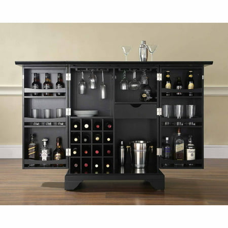 crosley furniture lafayette expandable bar cabinet - walmart