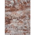 thumbnail image 1 of homeroots home decor 395938 5’ x 8’ Brown and White Abstract Earth Area Rug, 1 of 1