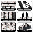 thumbnail image 3 of Teacher Tote Bag,Dachshunds with Flowers Teacher Utility Tote Bag,Large Work Tote Bags for Women with Multiple Pockets,Top Zipper Closure,13.8x10.6x6.7 Inch, 3 of 5