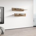 thumbnail image 4 of Meble Furniture Strick & Bolton Hadi Wall-mounted Shelf (Set of 2) Oak, 4 of 5
