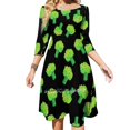 thumbnail image 1 of Vestido de fiesta de noche con estampado sin costuras de brócoli, vestido sexy midi para mujer, vestido dulce de una pieza, brócoli coreano, brócoli, brócoli, 1 of 6