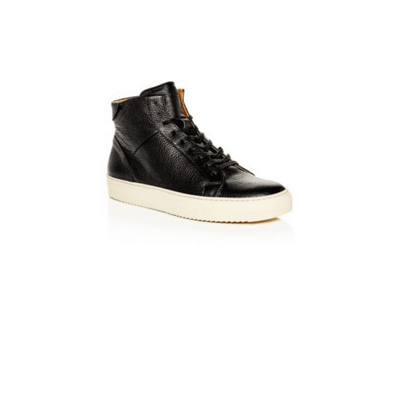 *Collegium Men's Classic Pillar Leather High-Top Sneakers- Black Size 39
