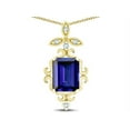 thumbnail image 2 of Star K� Antique Vintage Design Octagon Cut Genuine Iolite Pendent Necklace, 2 of 9