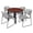 Cherry / Black / Grey, variant on Romig Trek 48 in Round Breakroom Table- Maple Top, Black Legs, 4 Zeng Stack Chairs- Black