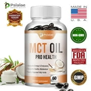 Pslalae MCT Oil Capsules 5704mg -Weight Loss,Immune Support,Skin and Brain Health 60 pcs(1/3/5 Pack)