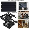 thumbnail image 3 of Methold Ventilador doble de escape para mascotas ventiladores alimentados por Panel Solar de ahorro de energía profesional Extractor de aire Suministros para perros, 3 of 6