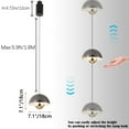 thumbnail image 4 of FSLiving Lampe de Pendaison Réglable en Hauteur Type H Rétractable avec Contrôle par Main à Intensité Variable en Continu Lampe d'Intérieur Longueur Réglable, Noir Brillant - Lot de 3, 4 of 9