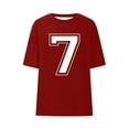 thumbnail image 5 of Men Shirts Short Sleeve Round Neck Pullover Number 7 Varsity Sports Team Jersey 7th Birthday 7 Years T-Shirt &Christmas Tshirts, 5 of 6