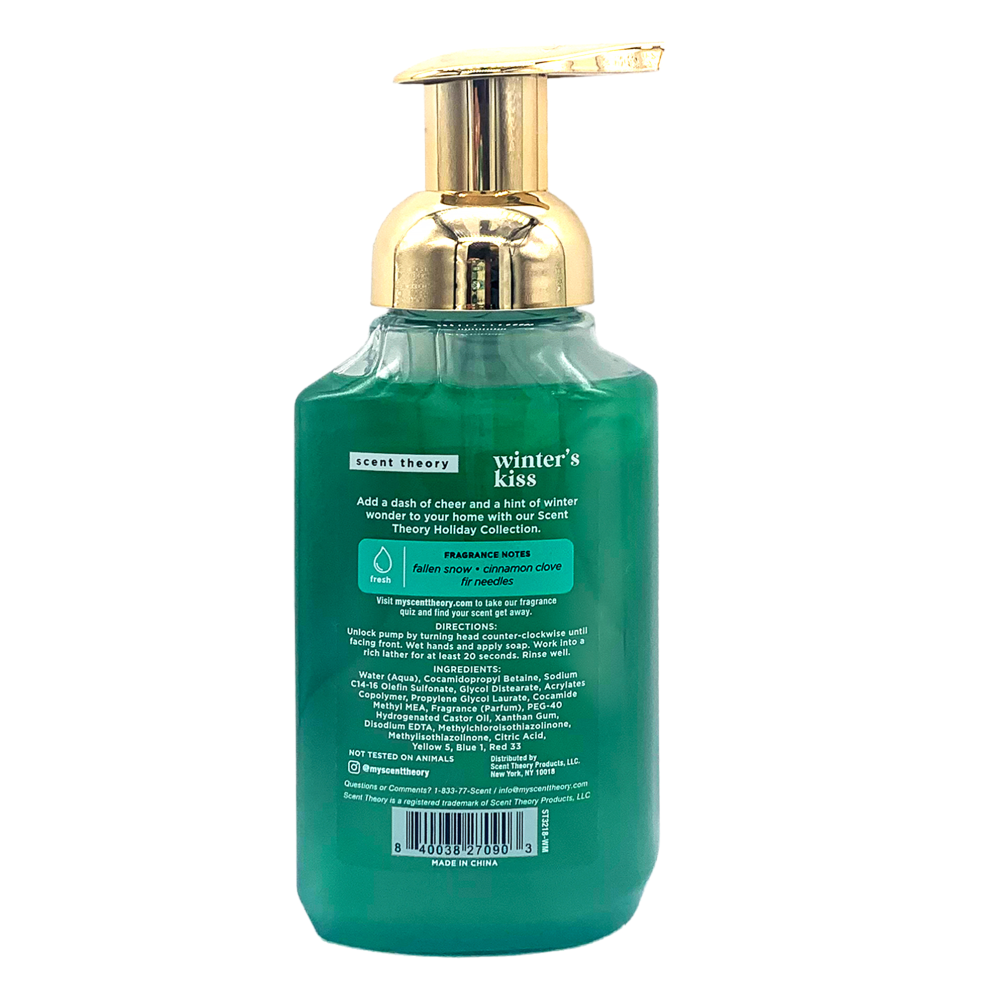 Scent Theory Holiday Foaming Hand Soap, Winter's Kiss, 8 fl oz