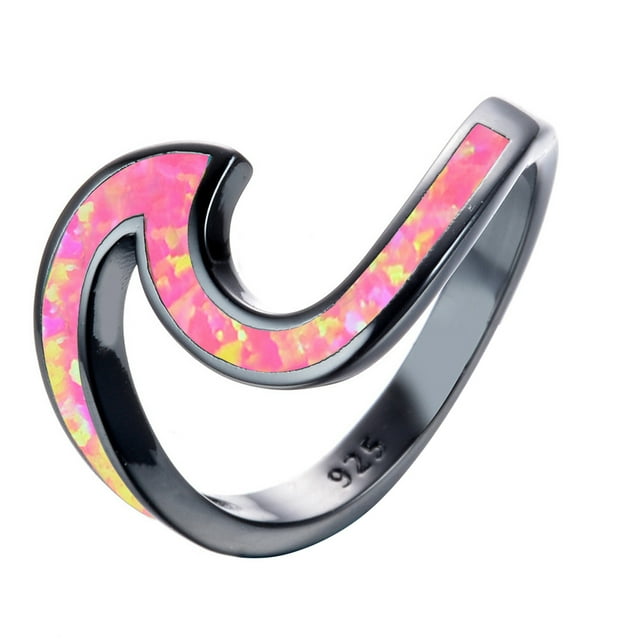Wave Ring Creative Glittering Jewelry Ring Charm Ring Fashion Ring for Ladies