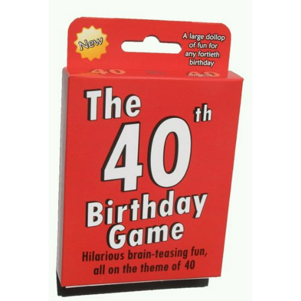 The 40th Birthday Game Fun New Gift Or Party Idea Specially Designed For People Turning Forty Walmart Com