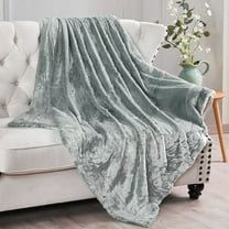 Home Soft Things Solid Faux Fur Throw - Grey Flannel - 50" x 60"