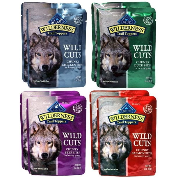 Blue Buffalo Wilderness Trail Toppers Wild Cuts Dog Gravy Snacks Variety Pack 4 Flavors 2