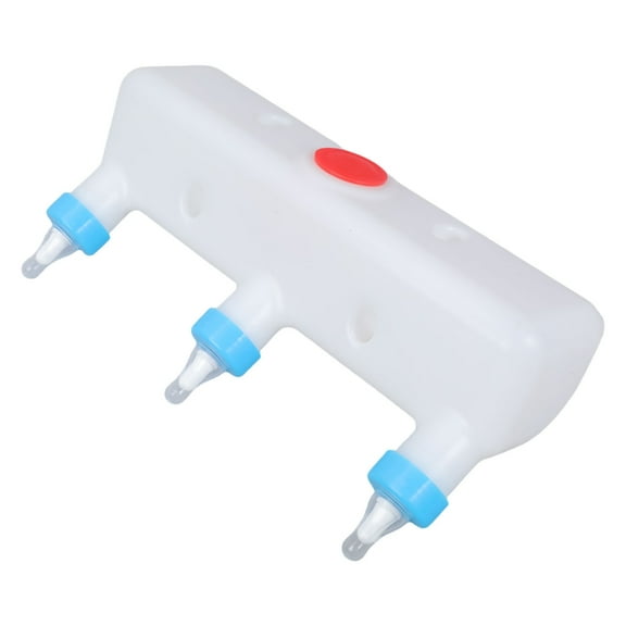 Farm Animal Group Feeding Bottle 3 Simultaneous Drinkers For Calves Goat Piglets Hanging Feeder