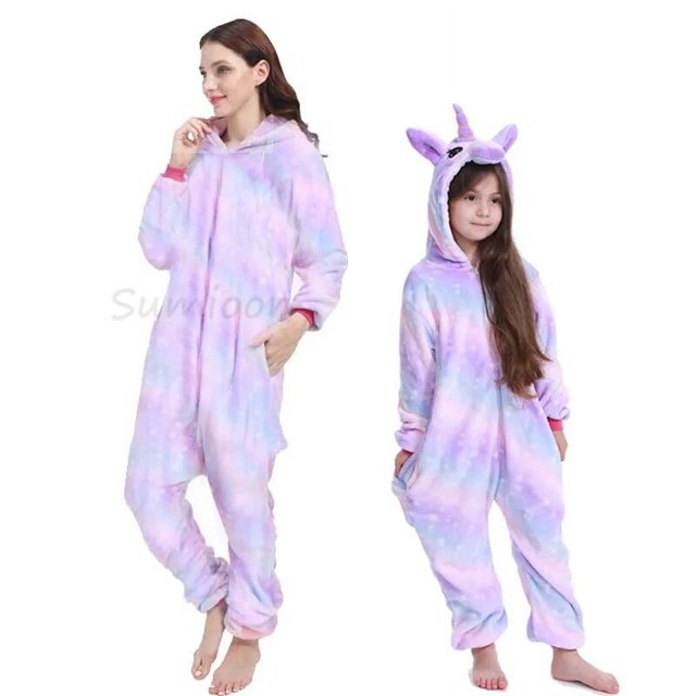 Pijamas Kigurumi de invierno para niños y niñas, ropa de dormir con capucha de ciervo de Navidad, dibujos animados de animales, Onesie