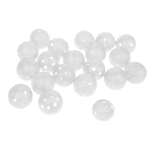 20 pelotas de entrenamiento shamjiam de práctica perforada hueca de plástico Blanco