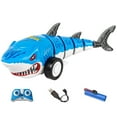 thumbnail image 2 of Yunuuuoa Remote Control Shark Robot Car with LED Lights, Rechargeable RC Toy Vehicle, 360 Rotating Waving Tail, Interactive Robotic Gift for Birthday Party Indoor Outdoor Play, 2 of 9