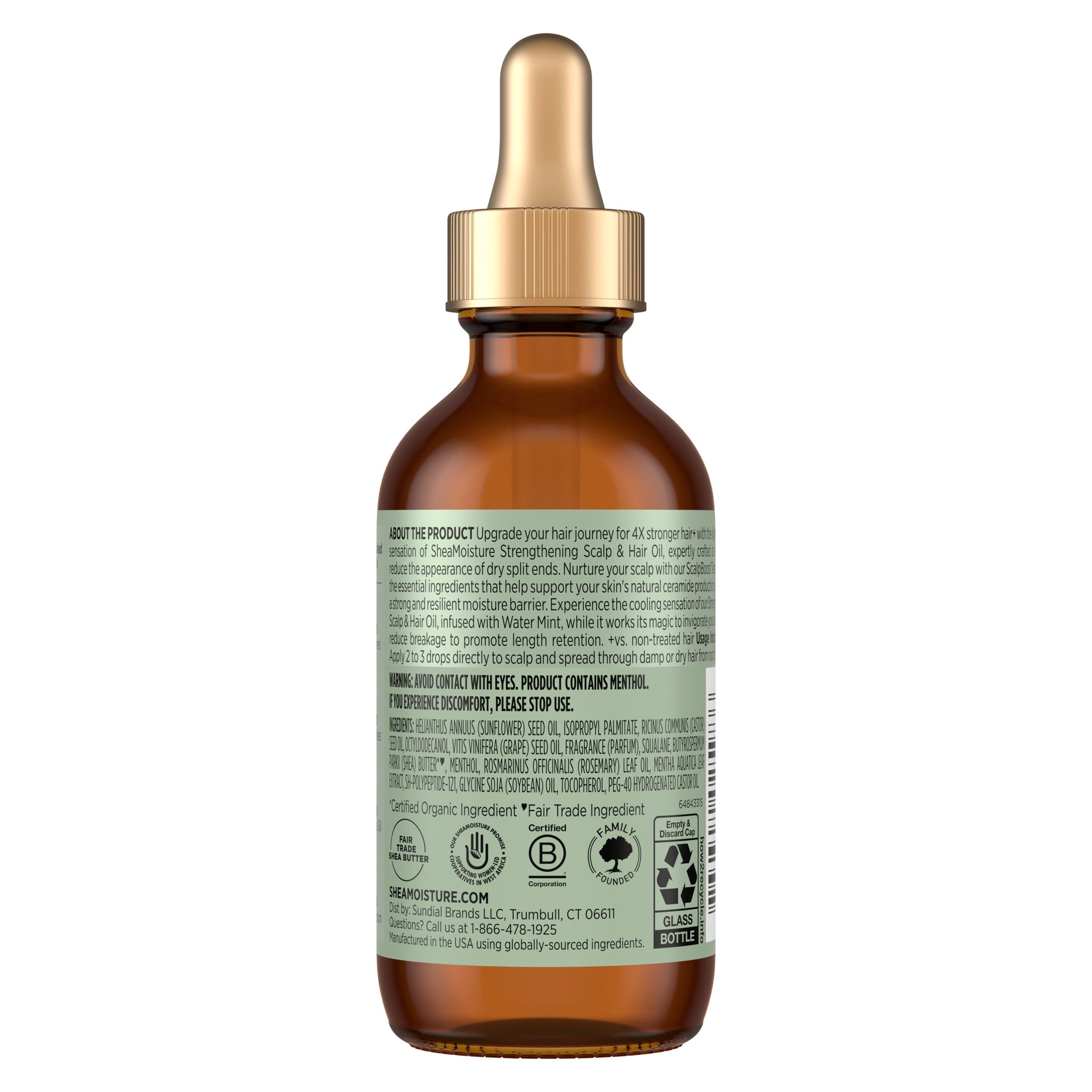SheaMoisture Strengthening Scalp & Hair Oil Rosemary & Vegan Collagen, 2 fl oz 1