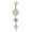 Rose gold, variant on 14g Stainless Steel Belly Button Ring CZ Dangle Navel Piercing Sexy Body Jewelry-Silver