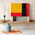 thumbnail image 3 of Ships Next Day Canvas Wall Art 16"x16", Modern Geometric Wood Framed Canvas Print Painting, Yellow Red Black Abstract Art Contemporary Ready to Hang Picture Wall Decor for Home Bedroom Kitchen Office, 3 of 9